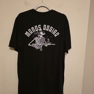 Manos Arriba Black Graphic Tee Back Of The Shirt . Size XL